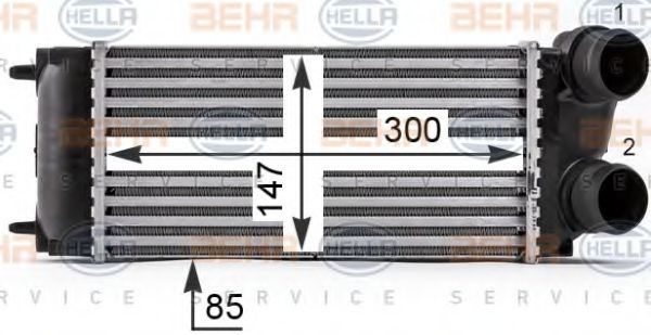 BEHR HELLA SERVICE 8ML 376 700-511 Интеркулер 