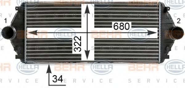 BEHR HELLA SERVICE 8ML 376 700-541 Интеркулер 