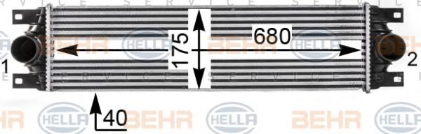 BEHR HELLA SERVICE 8ML 376 700-641 Интеркулер 