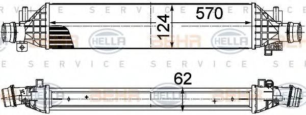 BEHR HELLA SERVICE 8ML 376 701-371 Интеркулер 