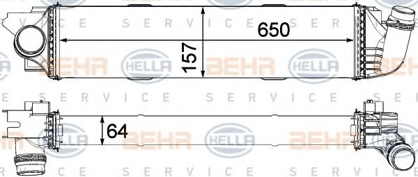 BEHR HELLA SERVICE 8ML 376 701-571 Интеркулер 