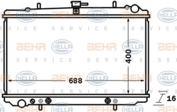 BEHR HELLA SERVICE 8MK 376 704-681 Радиатор, охлаждение двигателя для NISSAN (Ниссан) BEHR HELLA SERVICE 8MK 376 704-681 Радиатор, охлаждение двигателя для NISSAN (Ниссан)