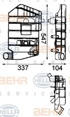 BEHR HELLA SERVICE 8MA 376 705-071 Компенсационный бак, охлаждающая жидкость для DAF 95 XF (Даф 95 xф) BEHR HELLA SERVICE 8MA 376 705-071 Компенсационный бак, охлаждающая жидкость для DAF 95 XF (Даф 95 xф)
