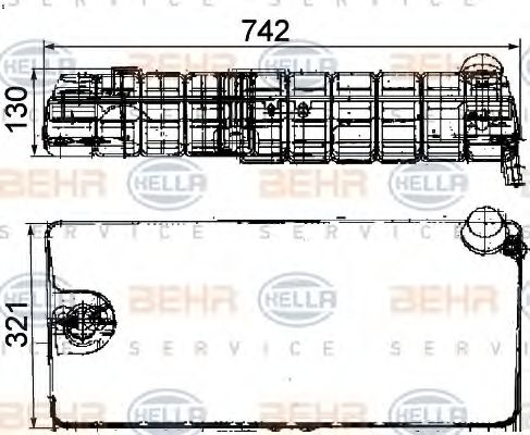 BEHR HELLA SERVICE 8MA 376 705-251 Компенсационный бак, охлаждающая жидкость для MAN (Ман) BEHR HELLA SERVICE 8MA 376 705-251 Компенсационный бак, охлаждающая жидкость для MAN (Ман)