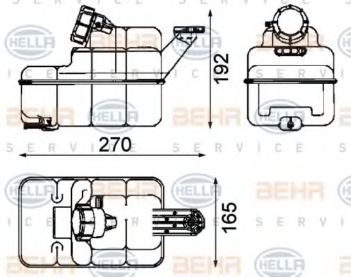 BEHR HELLA SERVICE 8MA 376 705-271 Компенсационный бак, охлаждающая жидкость для IVECO EUROSTAR (Ивеко Эуростар) BEHR HELLA SERVICE 8MA 376 705-271 Компенсационный бак, охлаждающая жидкость для IVECO EUROSTAR (Ивеко Эуростар)