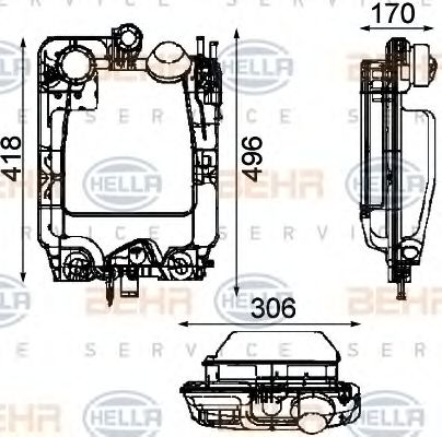 BEHR HELLA SERVICE 8MA 376 705-291 Компенсационный бак, охлаждающая жидкость для IVECO EUROSTAR (Ивеко Эуростар) BEHR HELLA SERVICE 8MA 376 705-291 Компенсационный бак, охлаждающая жидкость для IVECO EUROSTAR (Ивеко Эуростар)