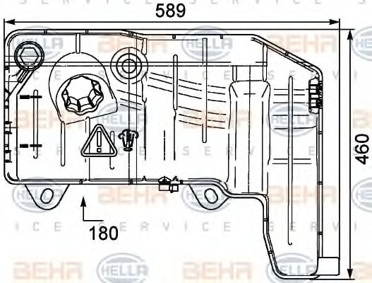 BEHR HELLA SERVICE 8MA 376 705-511 Компенсационный бак, охлаждающая жидкость для IVECO TRAKKER (Ивеко Траккэр) BEHR HELLA SERVICE 8MA 376 705-511 Компенсационный бак, охлаждающая жидкость для IVECO TRAKKER (Ивеко Траккэр)
