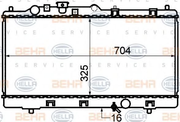 BEHR HELLA SERVICE 8MK 376 705-541 Радиатор, охлаждение двигателя для MAZDA 323 PROTEG VI (Мазда 323 протеже 6) BEHR HELLA SERVICE 8MK 376 705-541 Радиатор, охлаждение двигателя для MAZDA 323 PROTEG VI (Мазда 323 протеже 6)