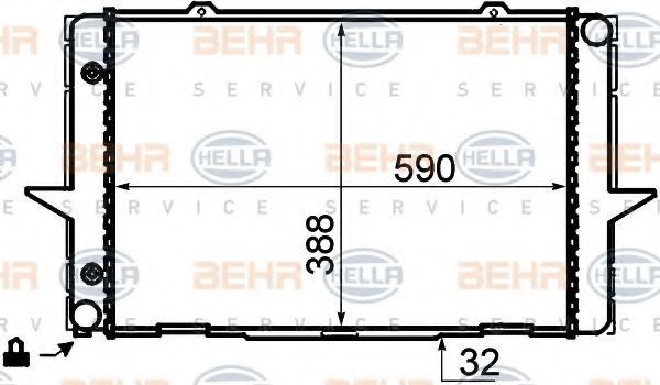 BEHR HELLA SERVICE 8MK 376 706-741 Радиатор, охлаждение двигателя для VOLVO 850 (Вольво 850) BEHR HELLA SERVICE 8MK 376 706-741 Радиатор, охлаждение двигателя для VOLVO 850 (Вольво 850)