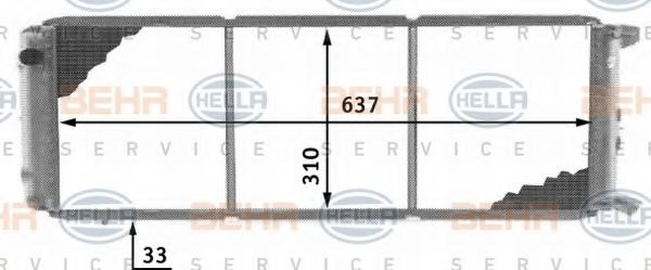 BEHR HELLA SERVICE 8MK 376 707-011 Радиатор, охлаждение двигателя для PEUGEOT 305 II (Пежо 305 2) BEHR HELLA SERVICE 8MK 376 707-011 Радиатор, охлаждение двигателя для PEUGEOT 305 II (Пежо 305 2)