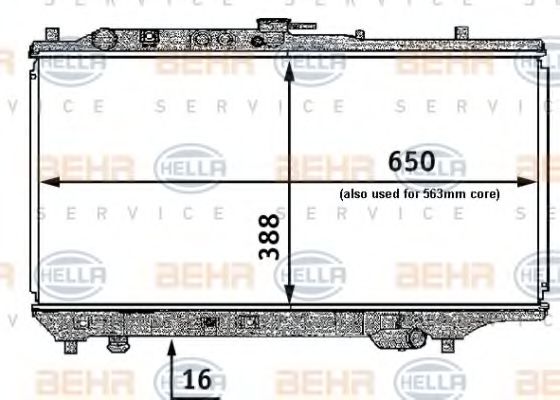 BEHR HELLA SERVICE 8MK 376 707-411 Радиатор, охлаждение двигателя для MAZDA 323 C IV (Мазда 323 c иv) BEHR HELLA SERVICE 8MK 376 707-411 Радиатор, охлаждение двигателя для MAZDA 323 C IV (Мазда 323 c иv)