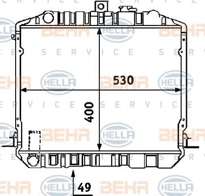BEHR HELLA SERVICE 8MK 376 707-441 Радиатор, охлаждение двигателя для TOYOTA HIACE II (Тойота/тоета Хиаcэ 2) BEHR HELLA SERVICE 8MK 376 707-441 Радиатор, охлаждение двигателя для TOYOTA HIACE II (Тойота/тоета Хиаcэ 2)