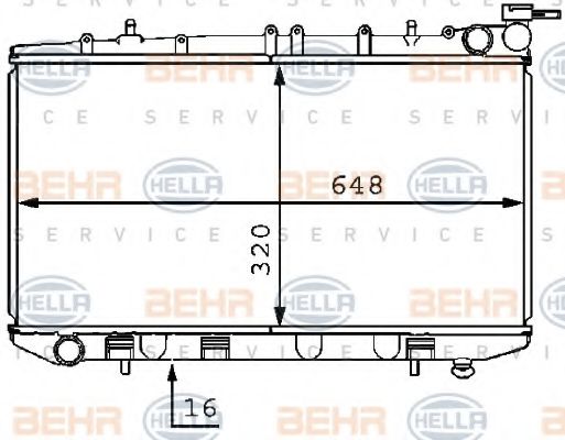 BEHR HELLA SERVICE 8MK 376 707-491 Радиатор, охлаждение двигателя для NISSAN PRIMERA (Ниссан Примера) BEHR HELLA SERVICE 8MK 376 707-491 Радиатор, охлаждение двигателя для NISSAN PRIMERA (Ниссан Примера)