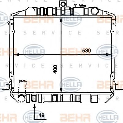 BEHR HELLA SERVICE 8MK 376 707-601 Радиатор, охлаждение двигателя для TOYOTA HIACE II (Тойота/тоета Хиаcэ 2) BEHR HELLA SERVICE 8MK 376 707-601 Радиатор, охлаждение двигателя для TOYOTA HIACE II (Тойота/тоета Хиаcэ 2)