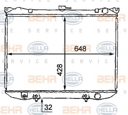 BEHR HELLA SERVICE 8MK 376 707-751 Радиатор, охлаждение двигателя 