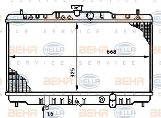 BEHR HELLA SERVICE 8MK 376 708-551 Радиатор, охлаждение двигателя для HONDA PRELUDE III (Хонда Прэлудэ 3) BEHR HELLA SERVICE 8MK 376 708-551 Радиатор, охлаждение двигателя для HONDA PRELUDE III (Хонда Прэлудэ 3)