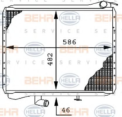 BEHR HELLA SERVICE 8MK 376 710-001 Радиатор, охлаждение двигателя 