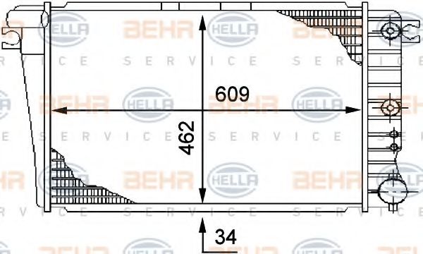 BEHR HELLA SERVICE 8MK 376 710-571 Радиатор, охлаждение двигателя для BMW 7 (Бмв 7) BEHR HELLA SERVICE 8MK 376 710-571 Радиатор, охлаждение двигателя для BMW 7 (Бмв 7)