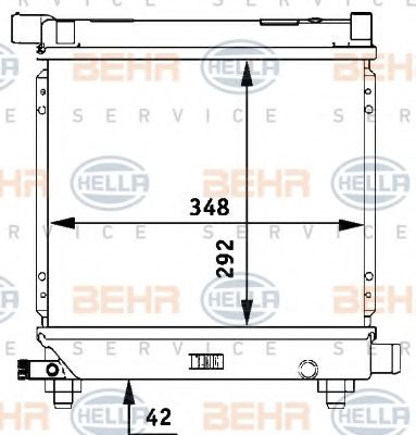 BEHR HELLA SERVICE 8MK 376 710-631 Радиатор, охлаждение двигателя для MERCEDESBENZ (Мерседес бенц) BEHR HELLA SERVICE 8MK 376 710-631 Радиатор, охлаждение двигателя для MERCEDESBENZ (Мерседес бенц)