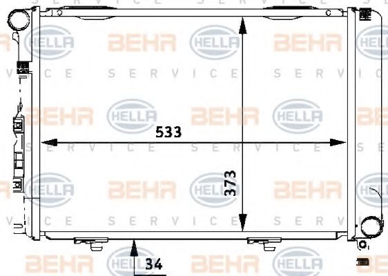 BEHR HELLA SERVICE 8MK 376 710-651 Радиатор, охлаждение двигателя для MERCEDESBENZ (Мерседес бенц) BEHR HELLA SERVICE 8MK 376 710-651 Радиатор, охлаждение двигателя для MERCEDESBENZ (Мерседес бенц)
