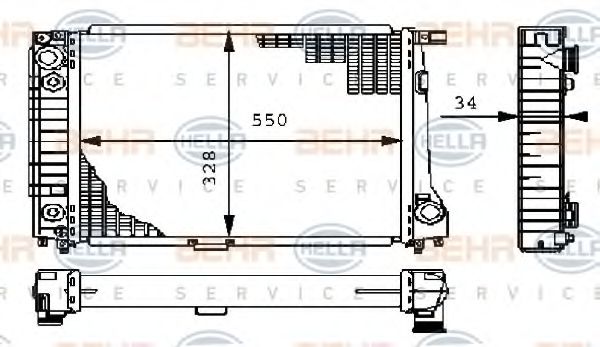 BEHR HELLA SERVICE 8MK 376 710-781 Радиатор, охлаждение двигателя для BMW 7 (Бмв 7) BEHR HELLA SERVICE 8MK 376 710-781 Радиатор, охлаждение двигателя для BMW 7 (Бмв 7)