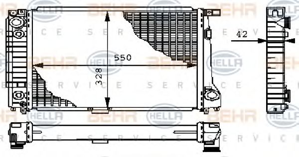 BEHR HELLA SERVICE 8MK 376 711-661 Радиатор, охлаждение двигателя для BMW 7 (Бмв 7) BEHR HELLA SERVICE 8MK 376 711-661 Радиатор, охлаждение двигателя для BMW 7 (Бмв 7)
