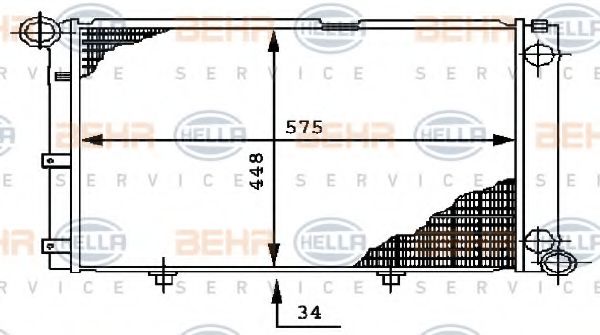 BEHR HELLA SERVICE 8MK 376 712-291 Радиатор, охлаждение двигателя для MERCEDESBENZ (Мерседес бенц) BEHR HELLA SERVICE 8MK 376 712-291 Радиатор, охлаждение двигателя для MERCEDESBENZ (Мерседес бенц)