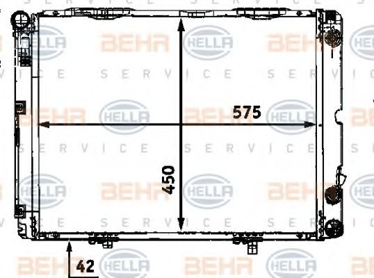 BEHR HELLA SERVICE 8MK 376 712-301 Радиатор, охлаждение двигателя для MERCEDESBENZ (Мерседес бенц) BEHR HELLA SERVICE 8MK 376 712-301 Радиатор, охлаждение двигателя для MERCEDESBENZ (Мерседес бенц)