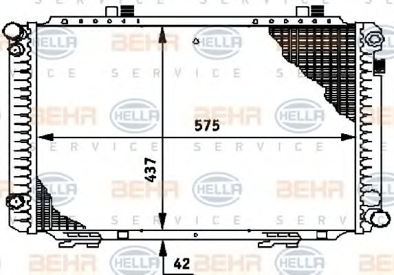 BEHR HELLA SERVICE 8MK 376 712-321 Радиатор, охлаждение двигателя для MERCEDESBENZ (Мерседес бенц) BEHR HELLA SERVICE 8MK 376 712-321 Радиатор, охлаждение двигателя для MERCEDESBENZ (Мерседес бенц)