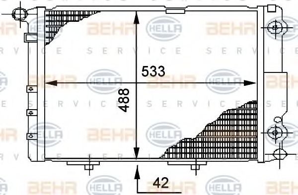 BEHR HELLA SERVICE 8MK 376 712-461 Радиатор, охлаждение двигателя для MERCEDESBENZ (Мерседес бенц) BEHR HELLA SERVICE 8MK 376 712-461 Радиатор, охлаждение двигателя для MERCEDESBENZ (Мерседес бенц)