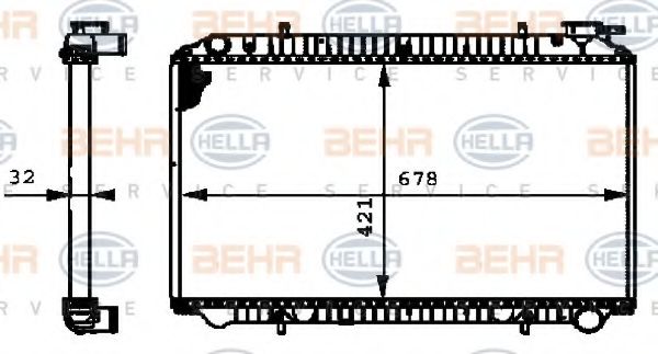BEHR HELLA SERVICE 8MK 376 712-731 Радиатор, охлаждение двигателя для NISSAN (Ниссан) BEHR HELLA SERVICE 8MK 376 712-731 Радиатор, охлаждение двигателя для NISSAN (Ниссан)