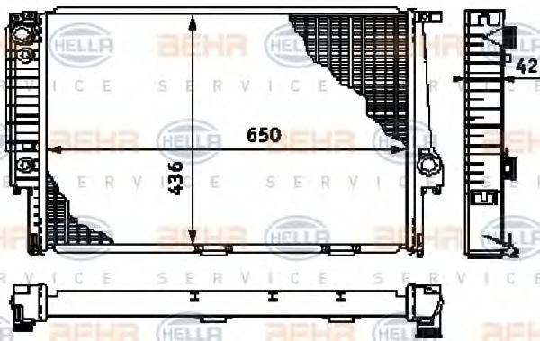 BEHR HELLA SERVICE 8MK 376 713-131 Радиатор, охлаждение двигателя для BMW 7 (Бмв 7) BEHR HELLA SERVICE 8MK 376 713-131 Радиатор, охлаждение двигателя для BMW 7 (Бмв 7)