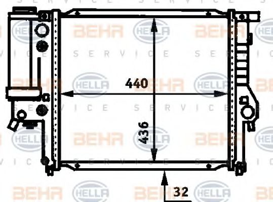 BEHR HELLA SERVICE 8MK 376 713-171 Радиатор, охлаждение двигателя для BMW 3 (Бмв 3) BEHR HELLA SERVICE 8MK 376 713-171 Радиатор, охлаждение двигателя для BMW 3 (Бмв 3)