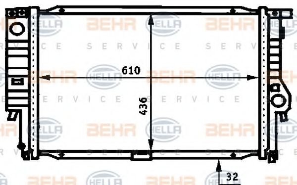 BEHR HELLA SERVICE 8MK 376 713-201 Радиатор, охлаждение двигателя для BMW 7 (Бмв 7) BEHR HELLA SERVICE 8MK 376 713-201 Радиатор, охлаждение двигателя для BMW 7 (Бмв 7)