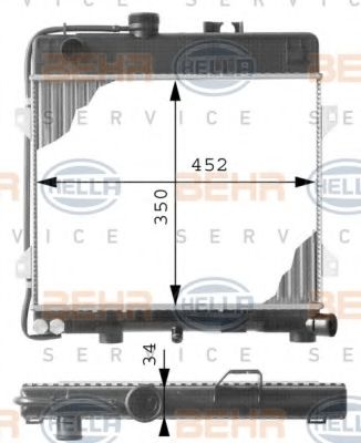 BEHR HELLA SERVICE 8MK 376 713-261 Радиатор, охлаждение двигателя для BMW 3 (Бмв 3) BEHR HELLA SERVICE 8MK 376 713-261 Радиатор, охлаждение двигателя для BMW 3 (Бмв 3)