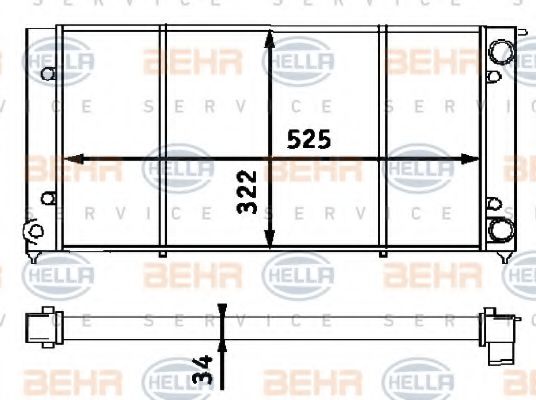 BEHR HELLA SERVICE 8MK 376 713-301 Радиатор, охлаждение двигателя для AUDI FOX (Ауди Фоx) BEHR HELLA SERVICE 8MK 376 713-301 Радиатор, охлаждение двигателя для AUDI FOX (Ауди Фоx)