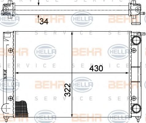 BEHR HELLA SERVICE 8MK 376 713-331 Радиатор, охлаждение двигателя для VOLKSWAGEN (Фольксваген) BEHR HELLA SERVICE 8MK 376 713-331 Радиатор, охлаждение двигателя для VOLKSWAGEN (Фольксваген)