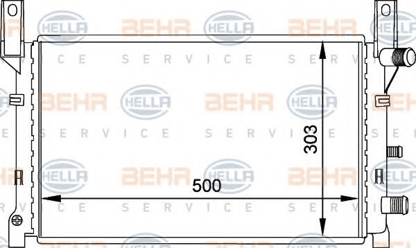 BEHR HELLA SERVICE 8MK 376 713-411 Радиатор, охлаждение двигателя для FORD COURIER (Форд Cоуриэр) BEHR HELLA SERVICE 8MK 376 713-411 Радиатор, охлаждение двигателя для FORD COURIER (Форд Cоуриэр)