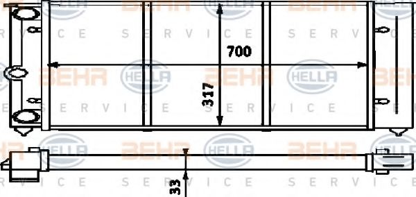 BEHR HELLA SERVICE 8MK 376 713-441 Радиатор, охлаждение двигателя для VOLKSWAGEN (Фольксваген) BEHR HELLA SERVICE 8MK 376 713-441 Радиатор, охлаждение двигателя для VOLKSWAGEN (Фольксваген)