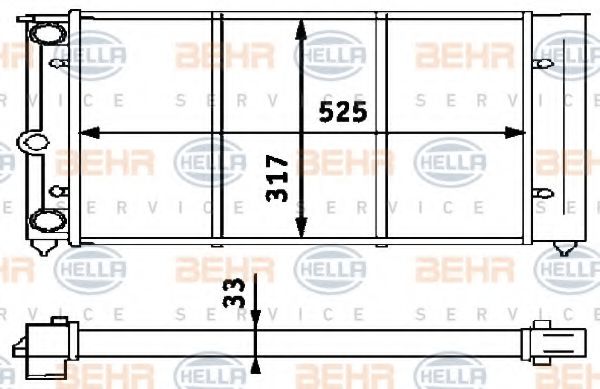 BEHR HELLA SERVICE 8MK 376 713-451 Радиатор, охлаждение двигателя для VOLKSWAGEN (Фольксваген) BEHR HELLA SERVICE 8MK 376 713-451 Радиатор, охлаждение двигателя для VOLKSWAGEN (Фольксваген)