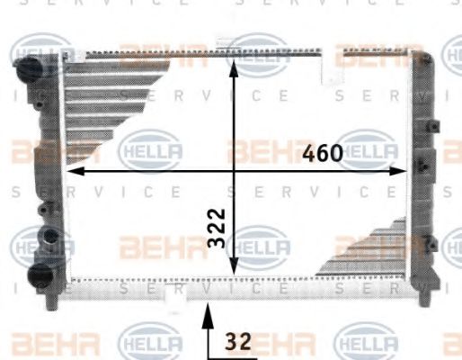 BEHR HELLA SERVICE 8MK 376 713-481 Радиатор, охлаждение двигателя для LANCIA (Лансиа/лянча) BEHR HELLA SERVICE 8MK 376 713-481 Радиатор, охлаждение двигателя для LANCIA (Лансиа/лянча)