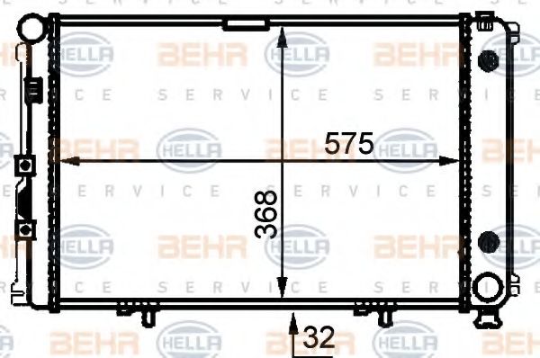 BEHR HELLA SERVICE 8MK 376 714-011 Радиатор, охлаждение двигателя для MERCEDESBENZ (Мерседес бенц) BEHR HELLA SERVICE 8MK 376 714-011 Радиатор, охлаждение двигателя для MERCEDESBENZ (Мерседес бенц)