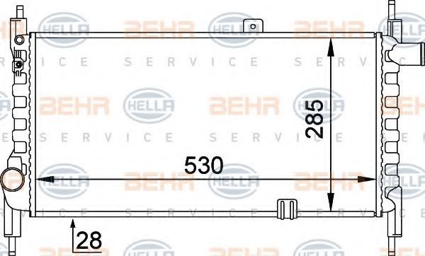 BEHR HELLA SERVICE 8MK 376 714-281 Радиатор, охлаждение двигателя для OPEL KADETT E COMBO (Опель Кадэтт э комбо) BEHR HELLA SERVICE 8MK 376 714-281 Радиатор, охлаждение двигателя для OPEL KADETT E COMBO (Опель Кадэтт э комбо)