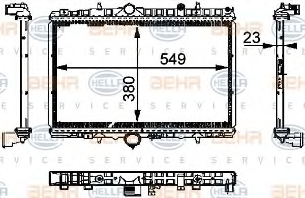 BEHR HELLA SERVICE 8MK 376 714-391 Радиатор, охлаждение двигателя для PEUGEOT (Пежо) BEHR HELLA SERVICE 8MK 376 714-391 Радиатор, охлаждение двигателя для PEUGEOT (Пежо)