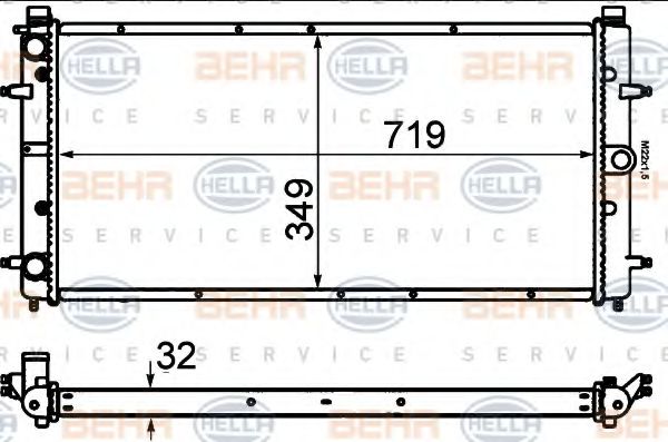 BEHR HELLA SERVICE 8MK 376 714-481 Радиатор, охлаждение двигателя для VOLKSWAGEN T4 MULTIVAN (Фольксваген Т4 мултиvан) BEHR HELLA SERVICE 8MK 376 714-481 Радиатор, охлаждение двигателя для VOLKSWAGEN T4 MULTIVAN (Фольксваген Т4 мултиvан)