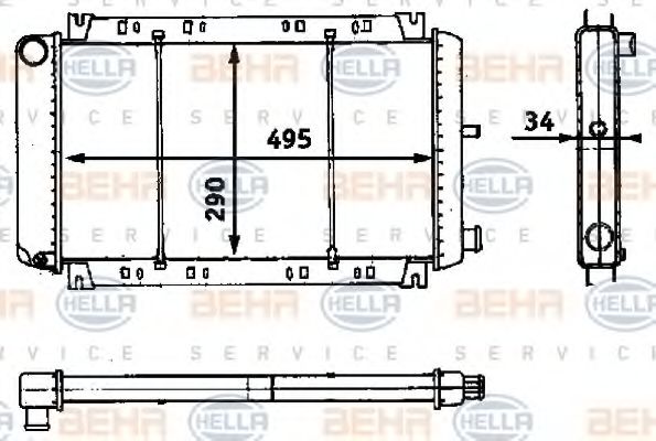 BEHR HELLA SERVICE 8MK 376 715-461 Радиатор, охлаждение двигателя для FORD FIESTA (Форд Фиэста) BEHR HELLA SERVICE 8MK 376 715-461 Радиатор, охлаждение двигателя для FORD FIESTA (Форд Фиэста)