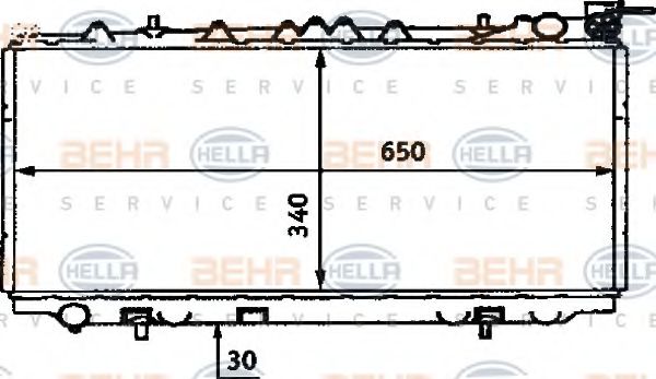 BEHR HELLA SERVICE 8MK 376 715-571 Радиатор, охлаждение двигателя для NISSAN PRIMERA (Ниссан Примера) BEHR HELLA SERVICE 8MK 376 715-571 Радиатор, охлаждение двигателя для NISSAN PRIMERA (Ниссан Примера)