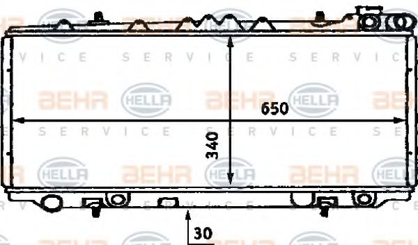 BEHR HELLA SERVICE 8MK 376 715-581 Радиатор, охлаждение двигателя для NISSAN PRIMERA (Ниссан Примера) BEHR HELLA SERVICE 8MK 376 715-581 Радиатор, охлаждение двигателя для NISSAN PRIMERA (Ниссан Примера)
