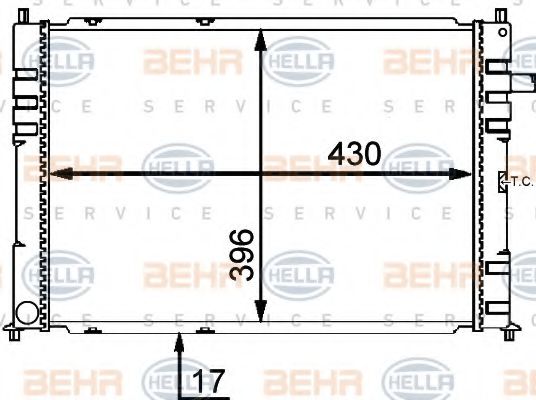 BEHR HELLA SERVICE 8MK 376 715-641 Радиатор, охлаждение двигателя для ROVER 400 (Ровер 400) BEHR HELLA SERVICE 8MK 376 715-641 Радиатор, охлаждение двигателя для ROVER 400 (Ровер 400)