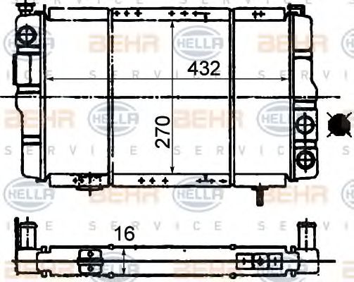 BEHR HELLA SERVICE 8MK 376 716-011 Радиатор, охлаждение двигателя для RENAULT LE CAR (Рено Лэ cар) BEHR HELLA SERVICE 8MK 376 716-011 Радиатор, охлаждение двигателя для RENAULT LE CAR (Рено Лэ cар)